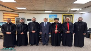 المطران بولس ثابت يزور قائممقامية تلكيف مهنئًا القائممقام الجديد