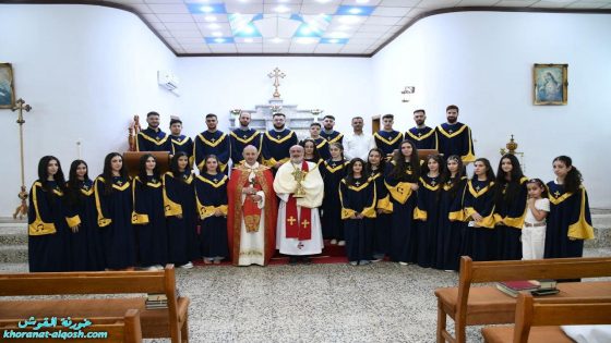 كنيسة القوش تحتفل بعيد الصليب بزياح الشعلة والقداديس الاحتفالية