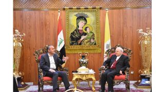 البطريرك ساكو يستقبل أمين بغداد السيد علاء معن