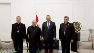 رئيس مجلس الوزراء السيد مصطفى الكاظمي يستقبل الكاردينال لويس ساكو