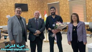 حصول الاستاذ الجامعي روسن حيدو على شهادة الماجستير من جامعة الفرنسيسكان