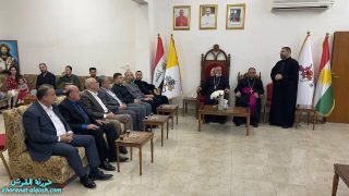 وفد من بلدة تللسقف يزور الاسقف المساعد مار بولس ثابت لتقديم التهاني