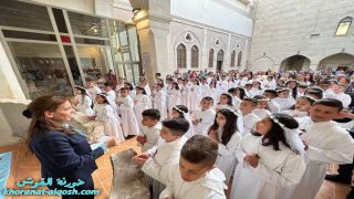 كنيسة القوش تحتفل بقداس الشكر للمتناولين الجدد