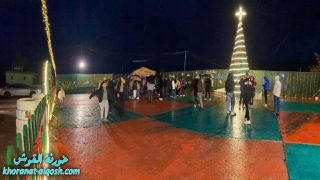 في اجواء ميلادية ممطرة، تكريس وانارة مغارة وشجرة الميلاد في القوش