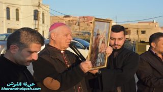 بلدة القوش تحتفل بتذكار مار يوحنا المعمذان بالصلاة و الزياح