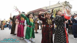 بملابسهم الالقوشية و ازيائهم الجميلة، اطفال روضات القوش يحتفلون بعيد السعانين