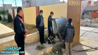 لجنة مار ميخا الخيرية في القوش توزع النفط الابيض على مدارس القوش