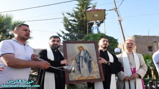 بالصور … ختام الشهر المريمي في بلدة القوش