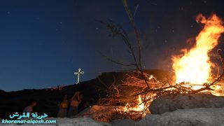 بالصور … كنيسة القوش تحتفل بعيد الصليب المقدس وتنير الشعلة