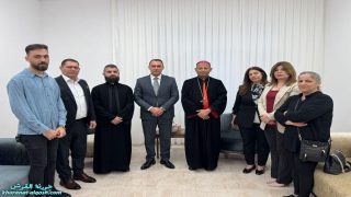 مدير تربية قضاء تلكيف يزور سيادة المطران بولس ثابت راعي ابرشية القوش الكلدانية